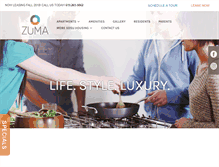 Tablet Screenshot of liveatzuma.com